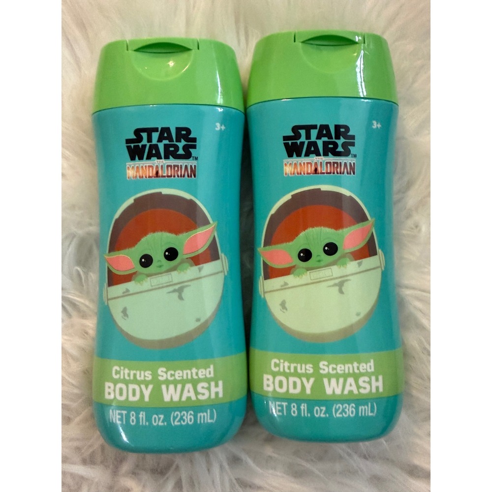 Star Wars The Mandalorian Baby Yoda Grogu Citrus Body Wash 8oz 2 Pack